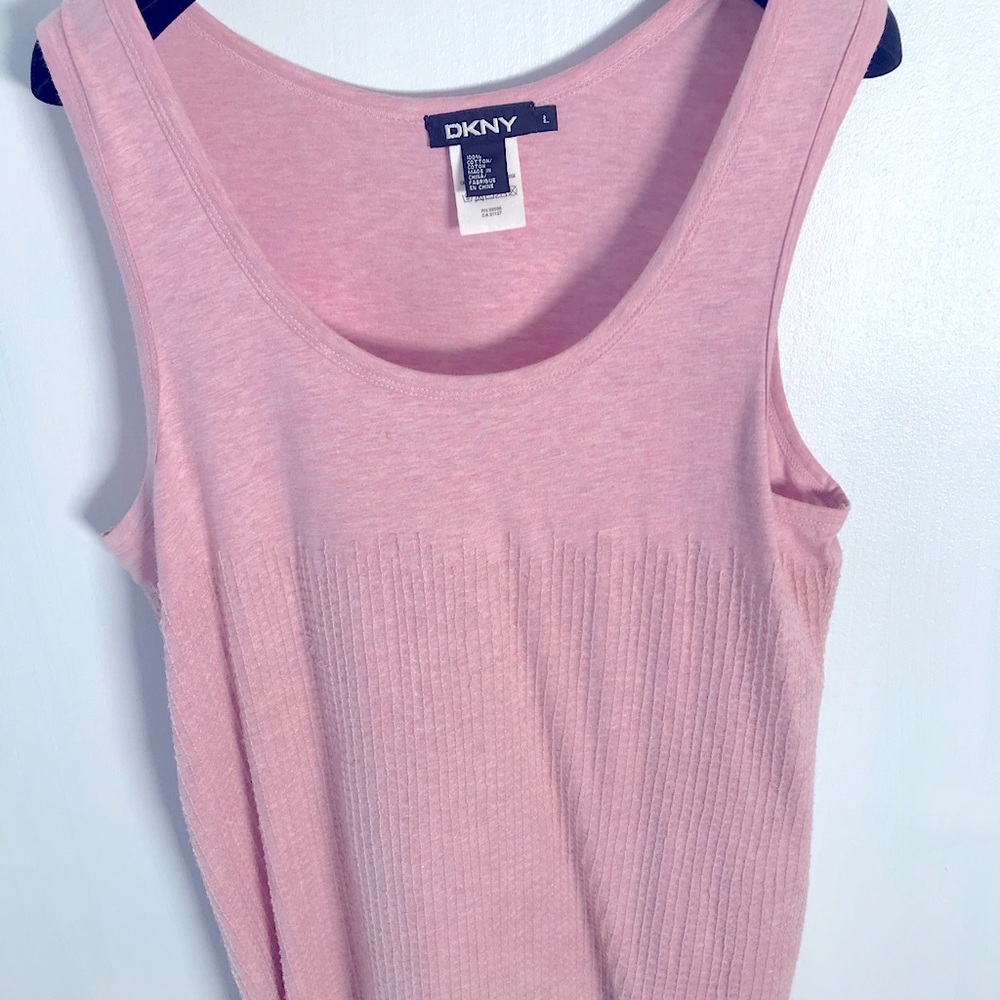 DKNY Pink Shirt w/ clear sequence in lower section